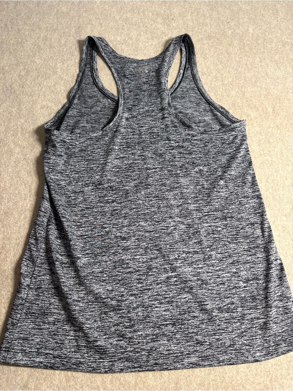 Under Armour Women's Heather Charcoal Racerback Tank - Picture 7 of 8